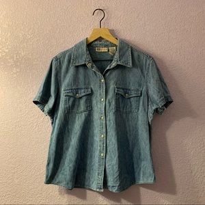 Faded Glory Denim Button Up Shirt / Vintage 90s
